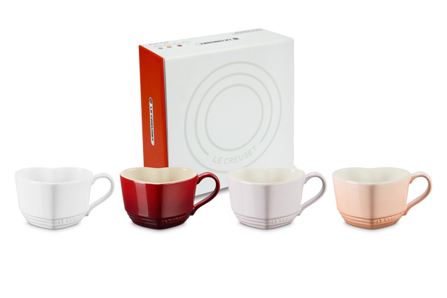 Set of 4 Heart Mugs image number 1